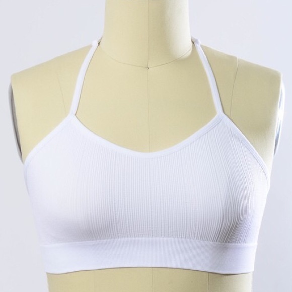 Tattoo Mesh Racerback Bralette in White - Picture 5 of 7